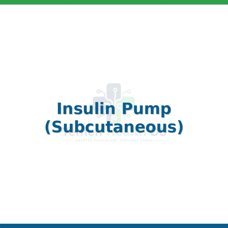 Insulin Pump (Subcutaneous)