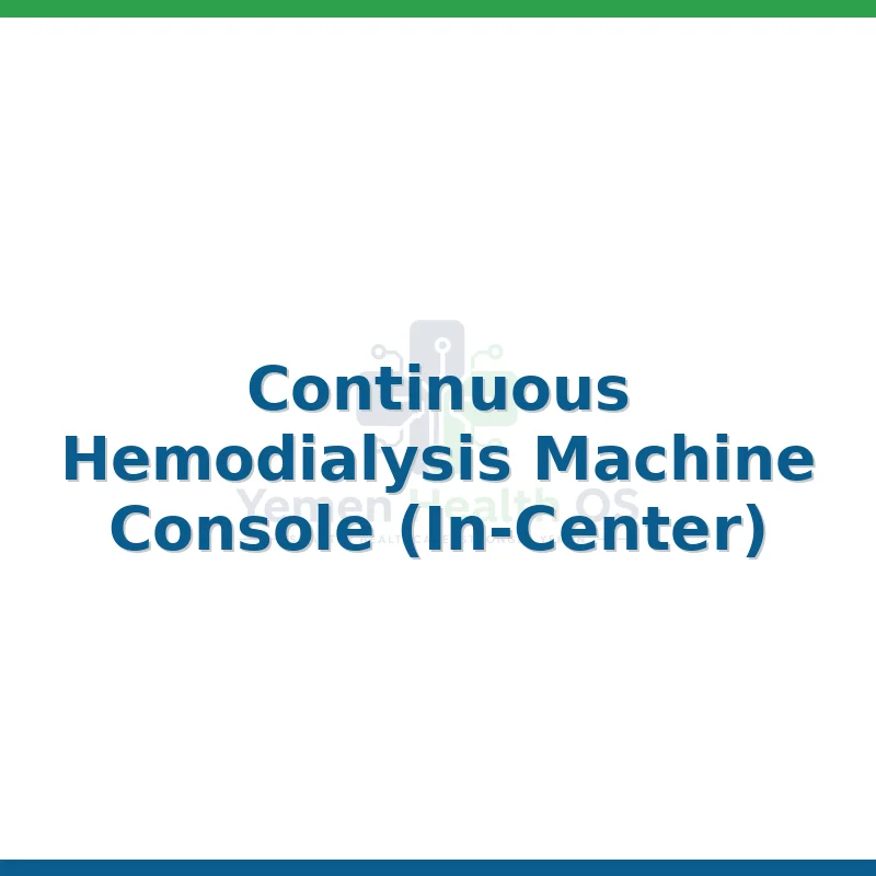 Continuous Hemodialysis Machine Console (In-Center)