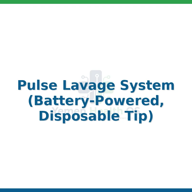 Pulse Lavage System (Battery-Powered, Disposable Tip)