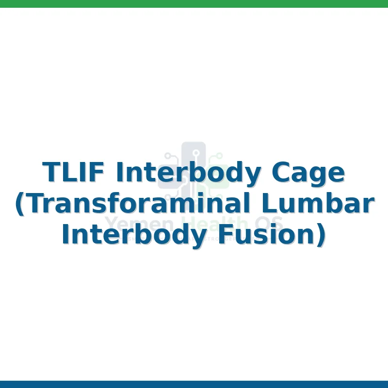 TLIF Interbody Cage (Transforaminal Lumbar Interbody Fusion)