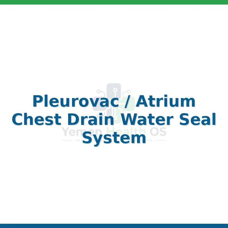 Pleurovac / Atrium Chest Drain Water Seal System