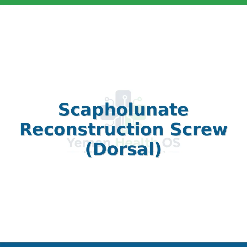 Scapholunate Reconstruction Screw (Dorsal)